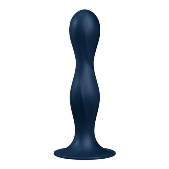 Dildo ponderat cu ventuză Satisfyer Double Ball-R (albastru închis) 