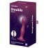 Satisfyer Double Ball-R - dildo ponderat cu bază de aspirație (roșu)