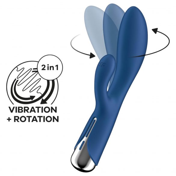 Satisfyer Spinning Rabbit 1 - vibrator rotativ pentru clitoris (albastru) 