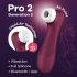 Satisfyer Pro 2 Gen3 - vibrator pentru stimularea clitoridiană inteligent și cu undă de aer (burgundi)
