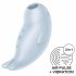 Satisfyer Seal You Soon - masajator clitoridian cu valuri de aer, reîncărcabil (albastru) 