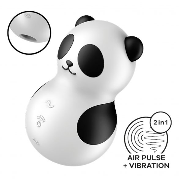 Satisfyer Pocket Panda - stimulator de clitoris cu unde de aer (negru)