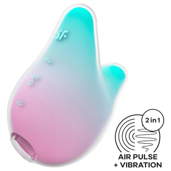 Vibratoarele Satisfyer Mermaid - stimulator clitoridian cu unde de aer (mentă-roz)