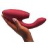Womanizer Duo 2 - vibrator și stimulator de clitoris rezistent la apă pentru punctul G (roșu)