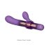 Magic Stick - vibrator cu braț clitoridian schimbabil (mov) 