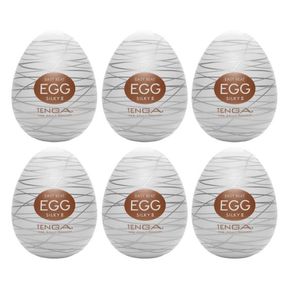 TENGA Egg Silky II - ou pentru masturbare (6 buc) 