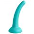 Dillio Curious Five - dildo din silicon cu bază de aspirație (15cm) - turcoaz