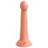 Dillio Secret Explorer - dildo cu gland și bază cu ventuză (17 cm) - portocaliu