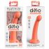 Dillio Secret Explorer - dildo cu ventuză și cap rotund (17 cm) - portocaliu 