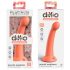 Dillio Secret Explorer - dildo cu gland și bază cu ventuză (17 cm) - portocaliu