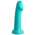 Dillio Big Hero - dildo silicon cu ventuză și cap realistic (17cm) - turcoaz 