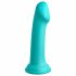 Dillio Big Hero - dildo silicon cu ventuză și cap realistic (17cm) - turcoaz 