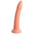 Dillio Wild Thing - dildo cu bază de fixare, cu striații (19 cm) - portocaliu