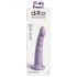 Dillio Slim Seven - dildo stimulant cu bază de fixare (20cm) - mov