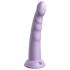 Dillio Slim Seven - dildo stimulativ cu ventuză (20cm) - mov 