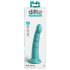 Dillio Slim Seven - dildo stimulator cu ventuză (20cm) - turcoaz 