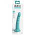 Dillio Slim Seven - dildo stimulativ cu bază de sucțiune (20 cm) - turcoaz