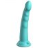 Dillio Slim Seven - dildo stimulativ cu bază de sucțiune (20 cm) - turcoaz