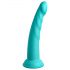 Dillio Slim Seven - dildo stimulativ cu bază de sucțiune (20 cm) - turcoaz