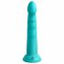 Dillio Slim Seven - dildo stimulator cu ventuză (20cm) - turcoaz 