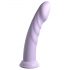 Dillio Super Eight - dildo din silicon cu ventuză (21cm) - mov