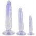 Set dildo de antrenament anal Crystal Clear - 3 buc (translucid-albastru) 