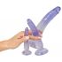 Set dildo de antrenament anal Crystal Clear - 3 buc (translucid-albastru) 