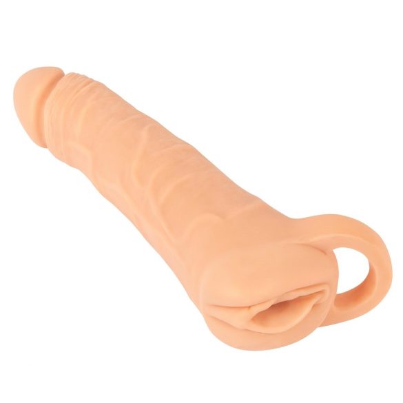 Nature Skin - Vagin și manșon pentru penis 2în1 - 23cm (natural) 