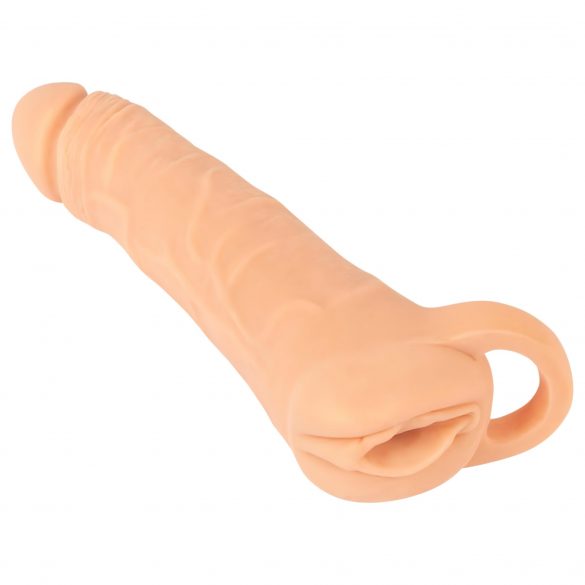 Nature Skin - Vagin și manșon pentru penis 2în1 - 23cm (natural) 