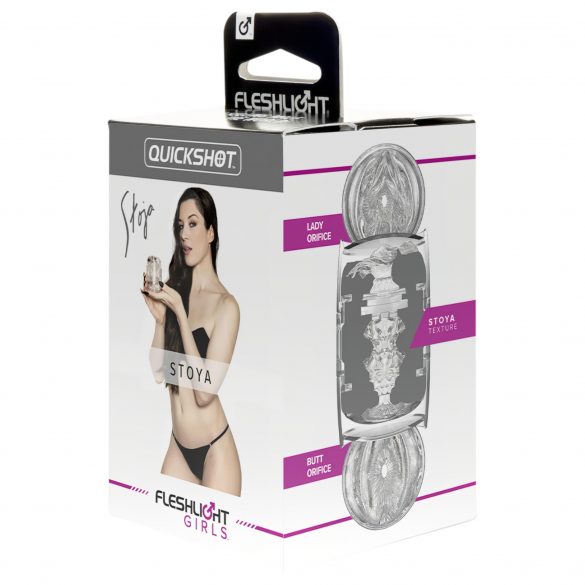 Fleshlight Quickshot Stoya - masturbator de călătorie (transparent)