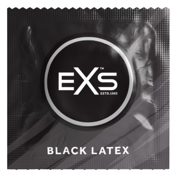 Prezervative EXS Black din latex - negre (12 buc) 