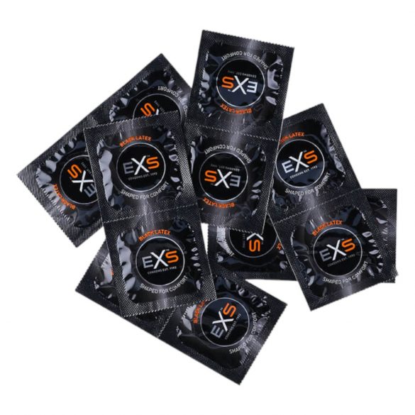 EXS Black - prezervative din latex - negre (100 buc) 