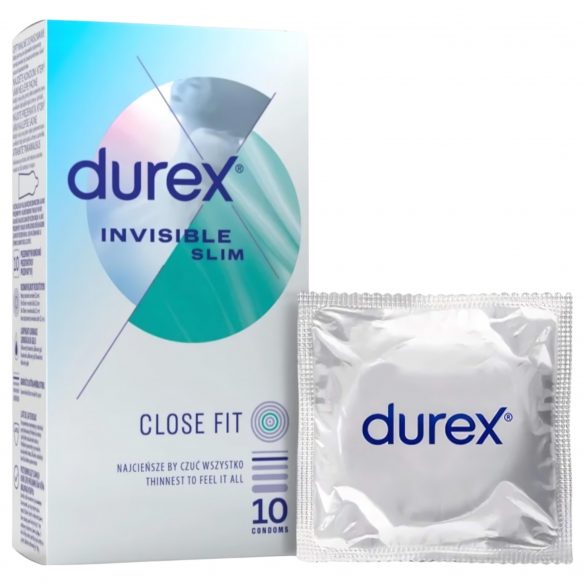 Durex Invisible Slim - prezervative subțiri (10 bucăți)