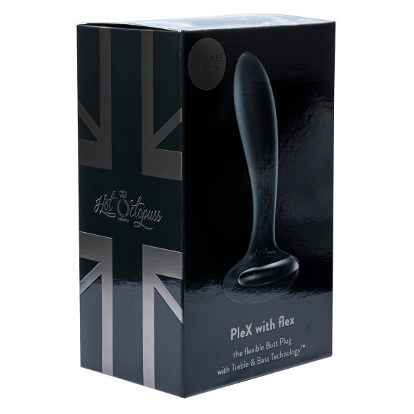 Vibrator anal cu radio și baterie HOT Octopuss PleX with flex (negru) 