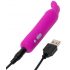 Vibrator tip baston cu iepuraș HappyRabbit - reîncărcabil, violet 