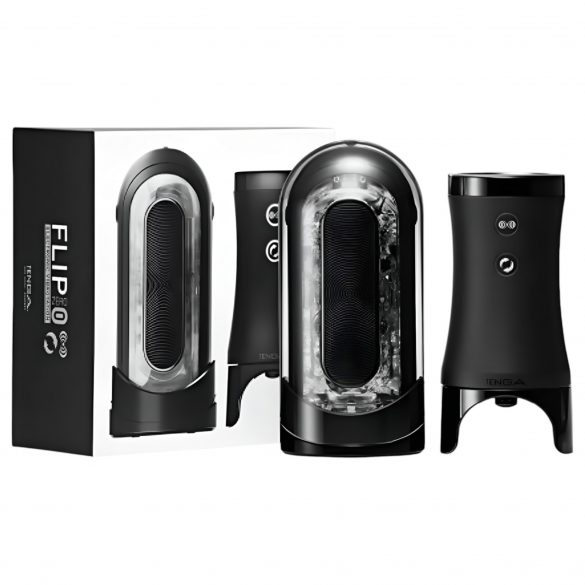 TENGA Flip 0 Electronic - masturbator automat (negru)