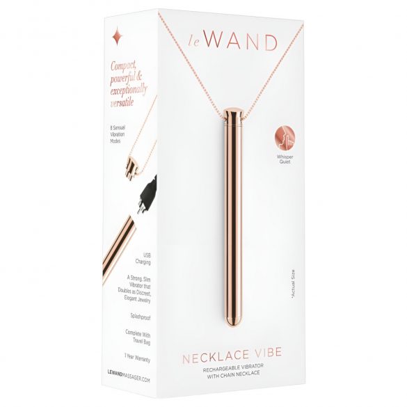 le Wand - vibrator de lux colier - (aur roz)