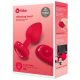 b-vibe heart - vibrator anal cu acumulator și telecomandă (roșu)