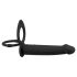 Vibrator anal dublu Black Velvets Double F cu prindere (negru) 