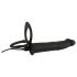 Vibrator anal dublu Black Velvets Double F cu prindere (negru) 