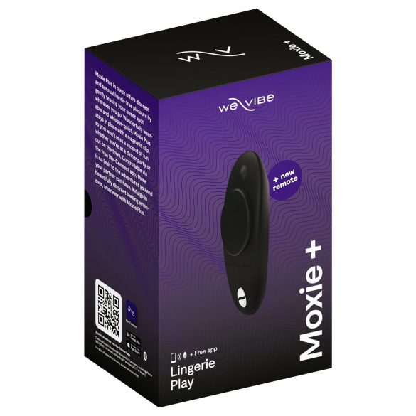 We-Vibe Moxie+ - vibrator inteligent pentru clitoris, cu telecomandă (negru)