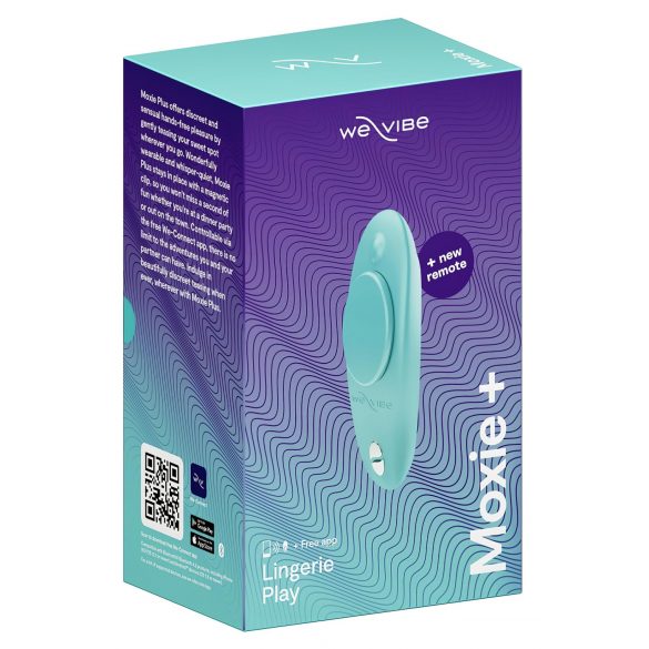 We-Vibe Moxie+ - vibrator clitoridian inteligent cu radio (turcoaz) 