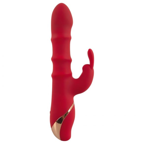 You2Toys Rabbit - vibrator cu inel rotativ (roșu)