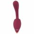 Javida - vibrator 2in1 cu limbă (bordo) 