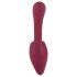 Javida - vibrator 2in1 cu limbă (bordo) 