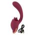 Javida - vibrator 2in1 cu limbă (bordo) 