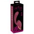 Javida - vibrator 2in1 cu limbă (bordo) 