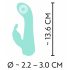 Mini Vibrator Cuties 4 - rezistent la apă, cu urechi de iepure, pe baterii (verde) 