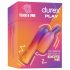 Durex Tease & Vibe - vibrator cu stimulator clitoridian în formă de iepuraș (roz) 