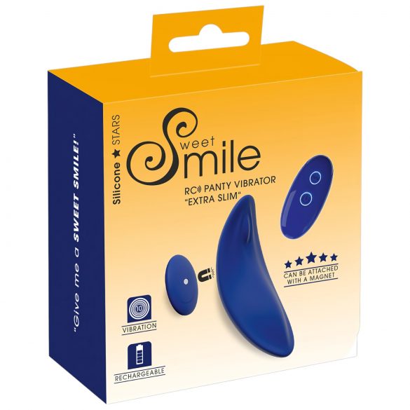 Smile - vibrator chiloțel extra subțire cu telecomandă (albastru)